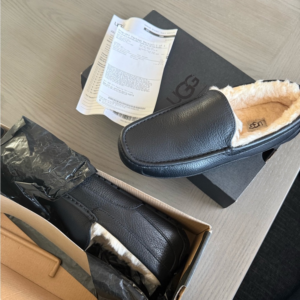UGG Black Ascot Slippers